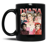 Limited Princess Diana Vintage Gift for Woman and Man Black Coffee Mug, Gift Coffee Mug