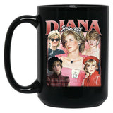 Limited Princess Diana Vintage Gift for Woman and Man Black Coffee Mug, Gift Coffee Mug - Black