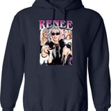 Limited Renee Rapp Vintage Hoodie Gift for Woman anda Man Graphic Pullover Hoodie - Navy