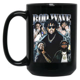 Limited Rod Wave Vintage Gift for Woman and Man Black Coffee Mug, Gift Coffee Mug - Black