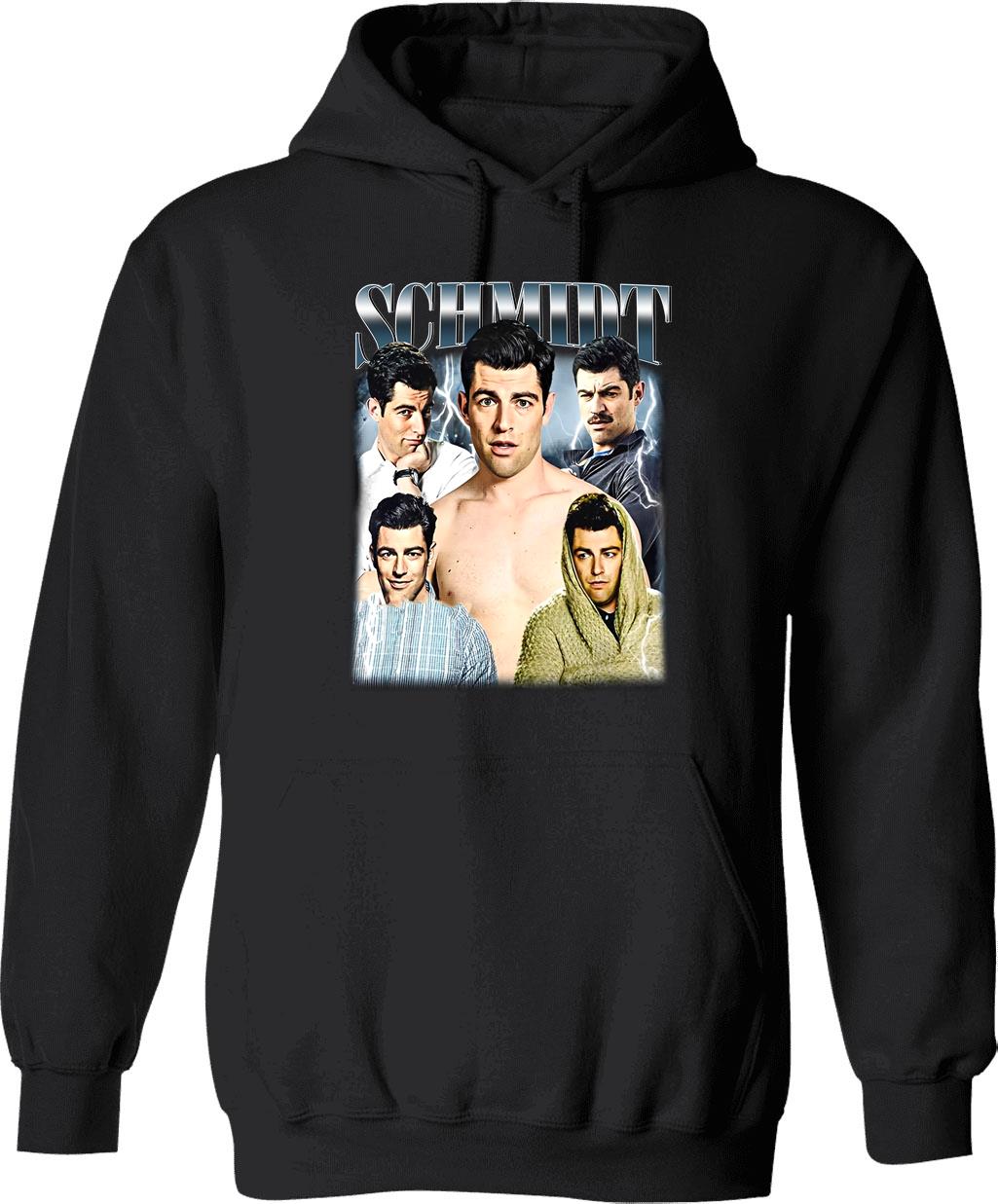 Limited Schmidt New Girl Vintage Hoodie Gift for Woman and Man Graphic Pullover Hoodie - Black