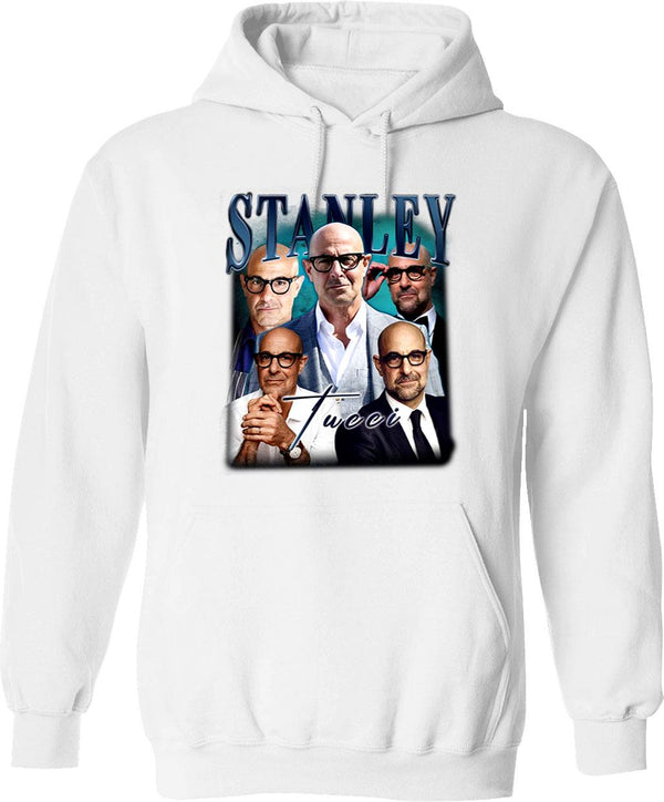 Limited Stanley Tucci Vintage Hoodie Gift for Woman and Man Graphic Pullover Hoodie - White