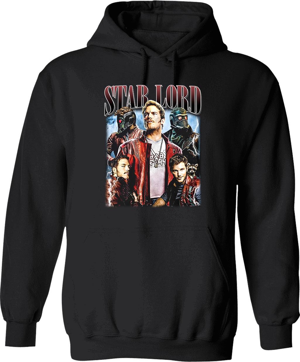 Limited Star Lord Peter Quill Vintage Hoodie Gift for Woman and Man Graphic Pullover Hoodie - Black