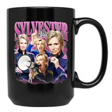 Limited Sue Sylvester Vintage Gift for Woman anda Man Black Coffee Mug, Gift Coffee Mug