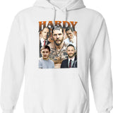 Limited Tom Hardy Vintage Hoodie Gift for Woman and Man Graphic Pullover Hoodie - White