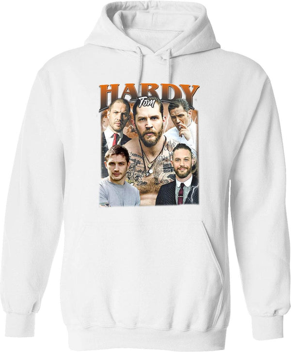 Limited Tom Hardy Vintage Hoodie Gift for Woman and Man Graphic Pullover Hoodie - White
