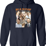 Limited Tom Hardy Vintage Hoodie Gift for Woman and Man Graphic Pullover Hoodie - Navy
