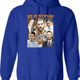 Limited Tom Hardy Vintage Hoodie Gift for Woman and Man Graphic Pullover Hoodie - Blue