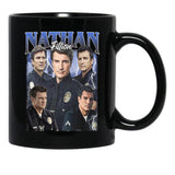 Limitiertes Nathan Fillion Vintage Geschenk für Frau und Mann Black Coffee Mug, Gift Coffee Mug - Black