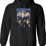 Limitiertes Nathan Fillion Vintage Hoodie Geschenk für Frau und Mann Graphic Pullover Hoodie - Black