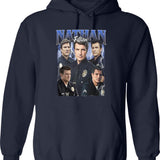 Limitiertes Nathan Fillion Vintage Hoodie Geschenk für Frau und Mann Graphic Pullover Hoodie - Navy