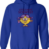 Little Miss Sarcasm Hoodie - Retro Graphic Pullover Hoodie for Men & Women - Blue