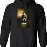 Little Miss Scientist Hoodie - Retro Graphic Pullover Hoodie for Men & Women - Black
