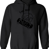 Little Yellow Running Man America Online Aol Hoodie - Black
