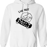 Little Yellow Running Man America Online Aol Hoodie - White