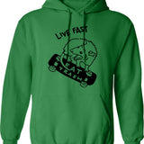 Little Yellow Running Man America Online Aol Hoodie - Green
