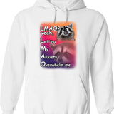 Lizard Lizard Lizard Meme Vintage Hoodie - Retro Graphic Cosy Pullover - White