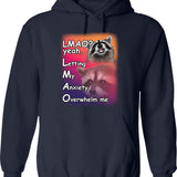 Lizard Lizard Lizard Meme Vintage Hoodie - Retro Graphic Cosy Pullover - Navy