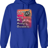 Lizard Lizard Lizard Meme Vintage Hoodie - Retro Graphic Cosy Pullover - Blue