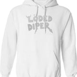Loded Diaper Classic Graphic Pullover Hoodie - White