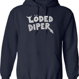 Loded Diaper Classic Graphic Pullover Hoodie - Navy
