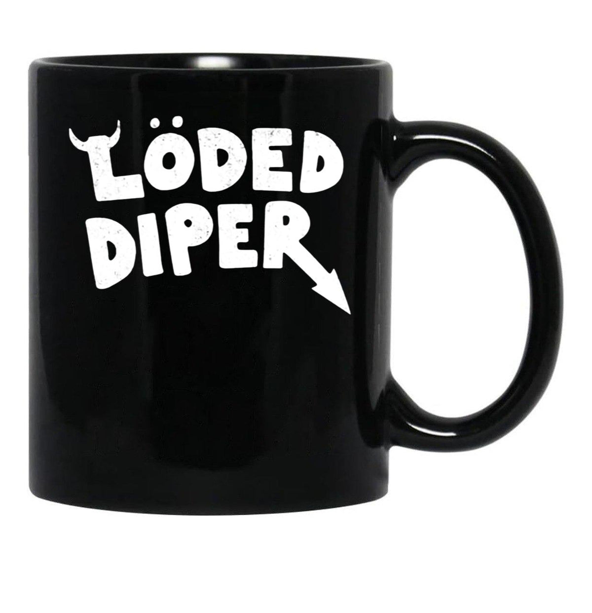 Loded Diper - Vintage Logo Black Coffee Mug, Gift Coffee Mug - Black