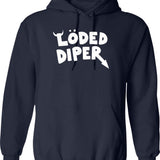Loded Diper - Vintage Logo Graphic Pullover Hoodie - Navy