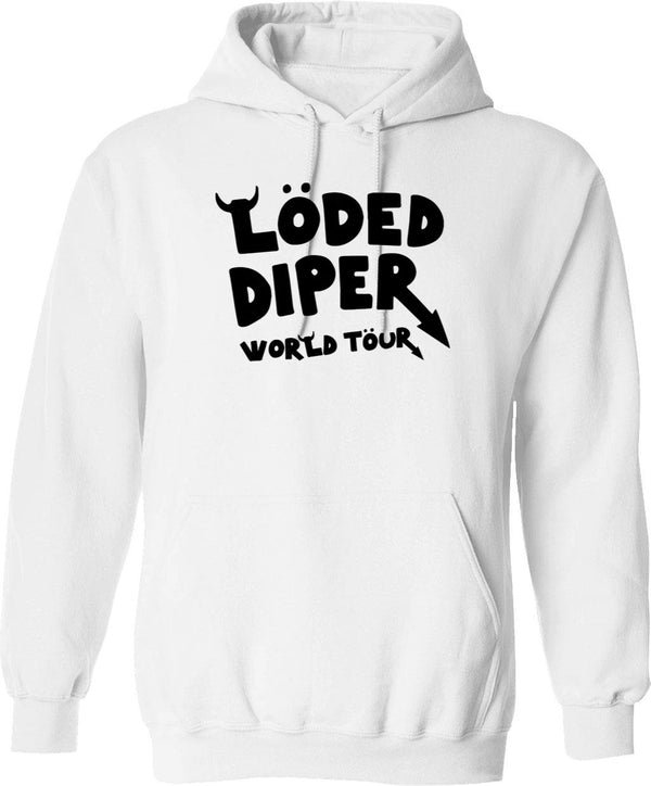 Loded Diper World Tour - Vintage Original Design Hoodie - White