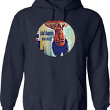 London Souvenir City Vintage British Uk Hoodie - Navy