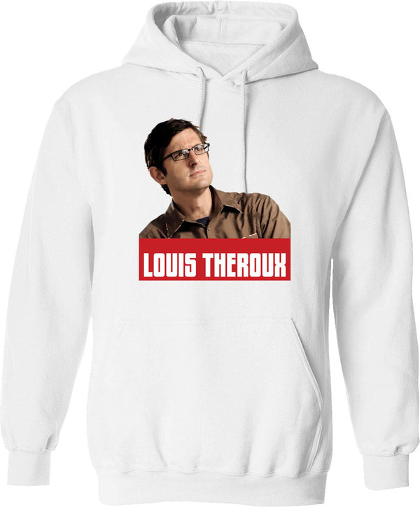 Louis Theroux Hoodie - Retro Graphic Pullover Hoodie for Men & Women - White
