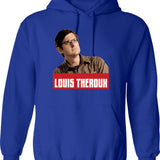 Louis Theroux Hoodie - Retro Graphic Pullover Hoodie for Men & Women - Blue