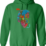 Love 3 Album Classic Hoodie - Retro Graphic Pullover Hoodie for Men & Women - Green