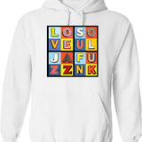Love Soul Jazz Funk Hoodie - Retro Graphic Pullover Hoodie for Men & Women - White