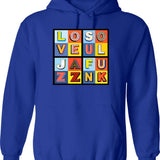 Love Sosa. Hoodie - Retro Graphic Pullover Hoodie for Men & Women - Blue