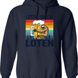 Lower Teacher Salaries Hoodie - Retro Graphic Pullover Hoodie for Men & Women - Navy