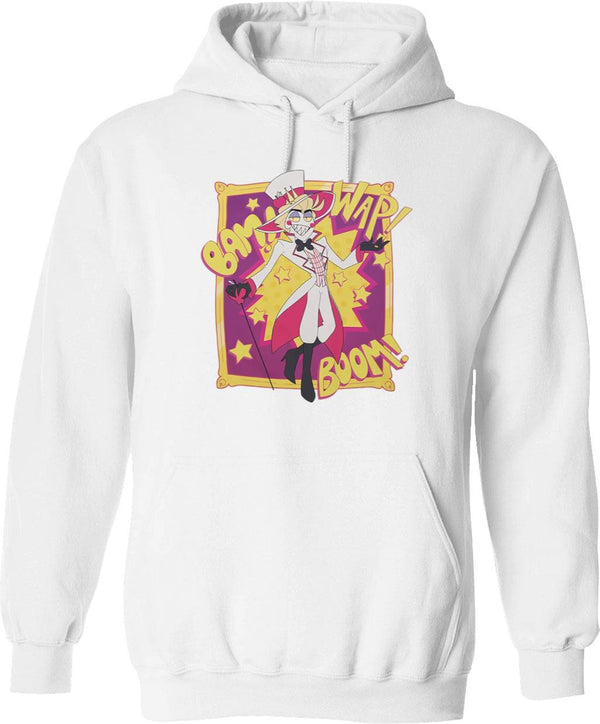Lucifer Hazbin Hotel Classic Graphic Pullover Hoodie - White