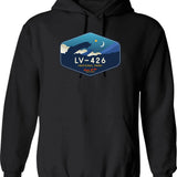 Luftwaffle Hoodie - Retro Graphic Pullover Hoodie for Men & Women - Black