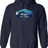 Luftwaffle Hoodie - Retro Graphic Pullover Hoodie for Men & Women - Navy