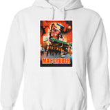 Macdonald Vintage Hoodie - Retro Graphic Cosy Pullover - White