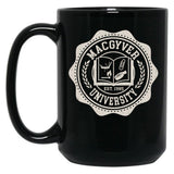 Macgyver University Black Coffee Mug, Gift Coffee Mug - Black