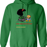 Mafalda Quino Comics Hoodie - Retro Graphic Pullover Hoodie for Men & Women - Green