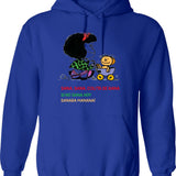 Mafalda Quino Comics Hoodie - Retro Graphic Pullover Hoodie for Men & Women - Blue