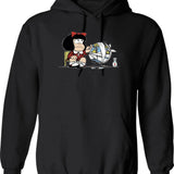 Madvillaijn Hoodie - Retro Graphic Pullover Hoodie for Men & Women - Black