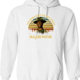 Major Great White General Hoodie - Retro Graphic Pullover Hoodie for Men & Women - White