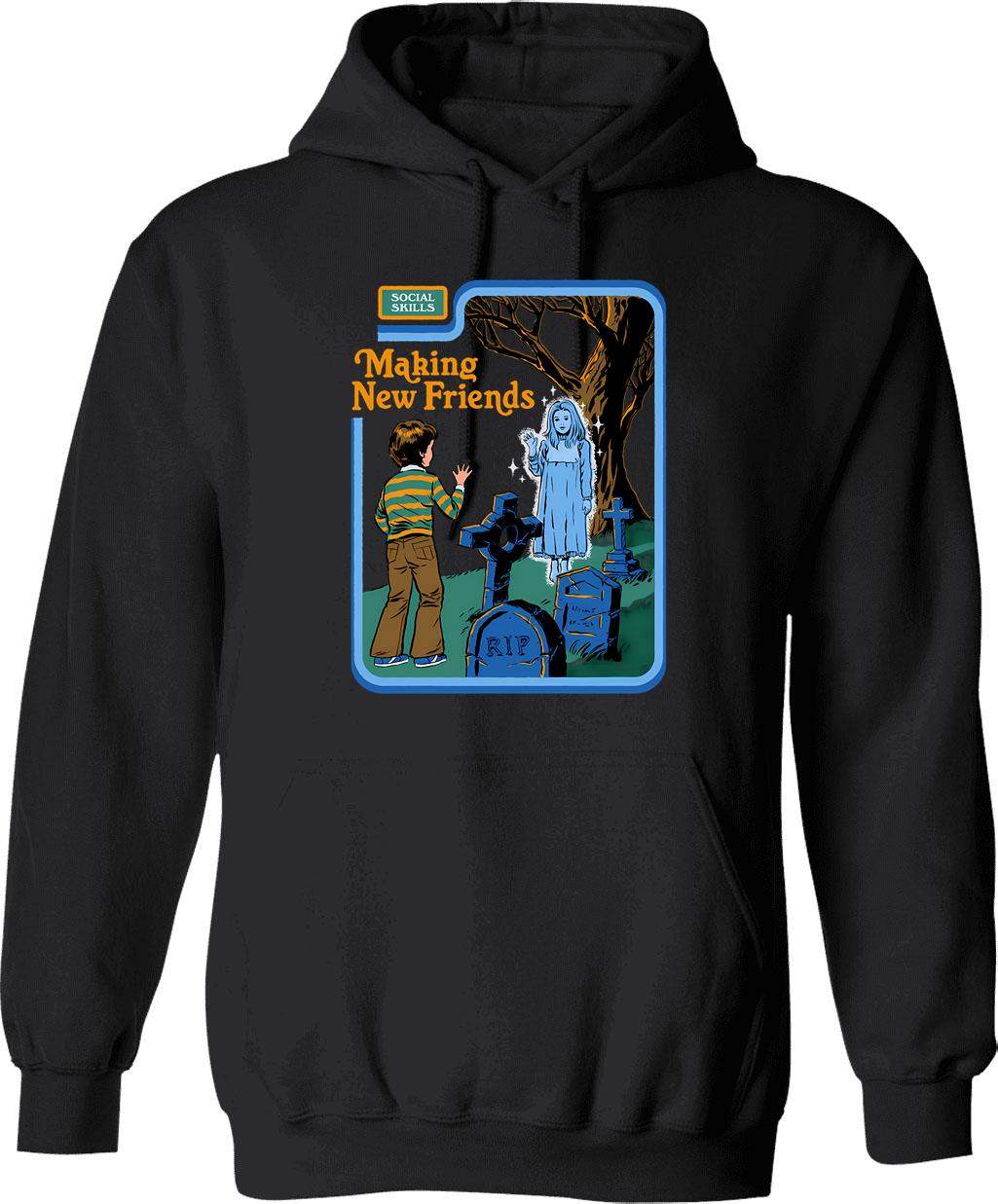 Make Orwell Fiction Again Hoodie - Retro Graphic Pullover Hoodie for Men & Women - Black