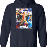 Malcolm Dewey Doll Hoodie - Retro Graphic Pullover Hoodie for Men & Women - Navy