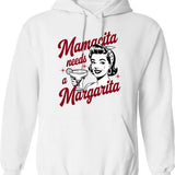 Mamacita Needs A Margarita Retro Design Hoodie - White