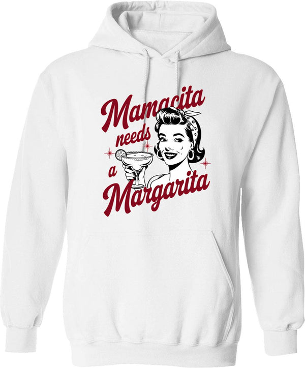 Mamacita Needs A Margarita Retro Design Hoodie - White
