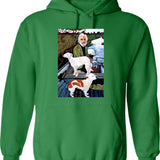Man I Love Frogs Milf Retro Vintage Sunset Frog Lovers Hoodie - Green