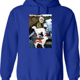 Man I Love Frogs Milf Retro Vintage Sunset Frog Lovers Hoodie - Blue